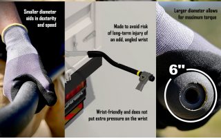 ergonomic shipping container door handle tool