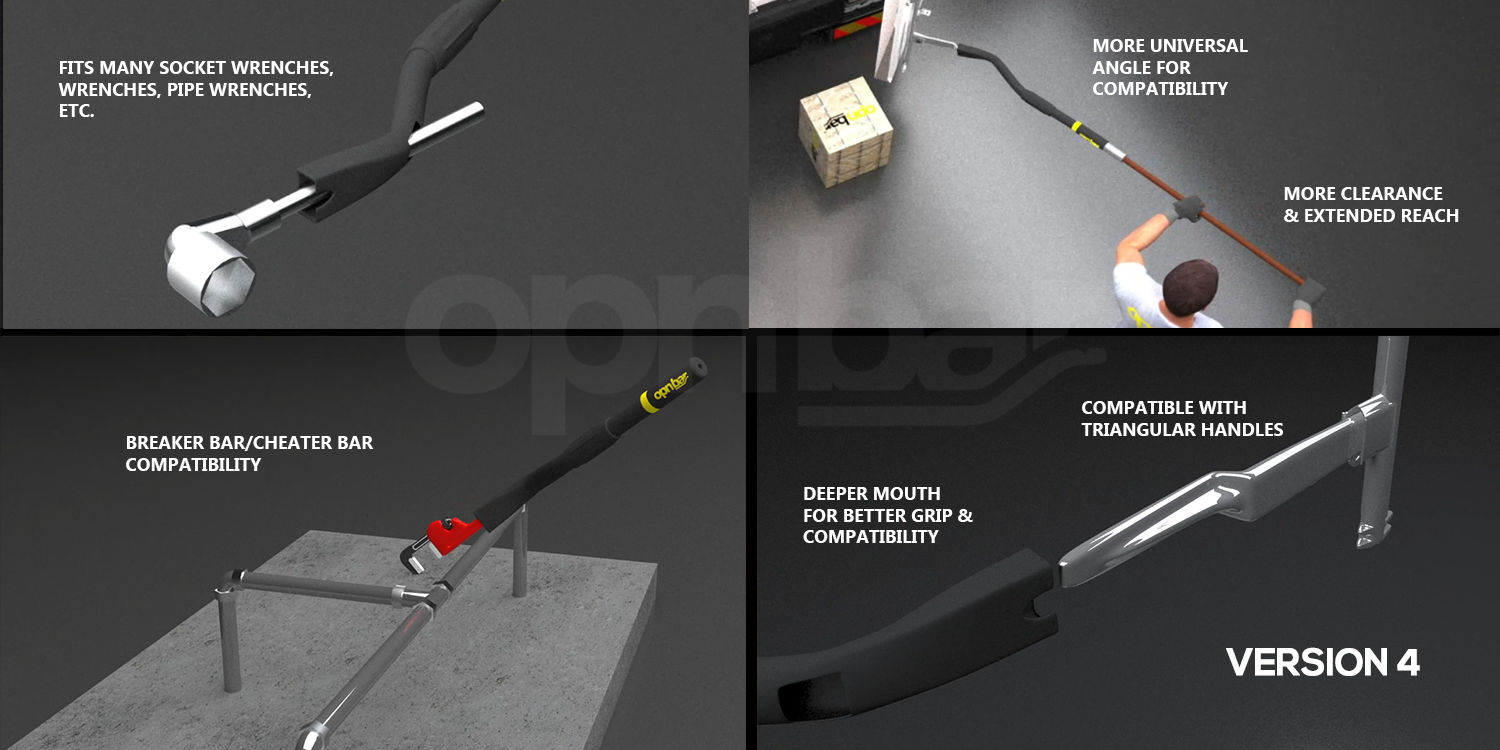 Breaker Bar - OPNBar Version 4 – Breaker Bar/Cheater Bar/Torque Bar – Shipping Container Handle Leverage & Clearance Bar