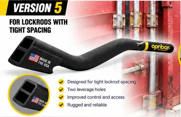 OPNBar Version 5 leverage bar with two leverage holes for tight lockrod spacing